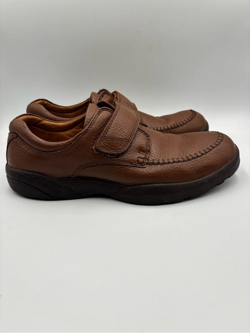Dr. Comfort Scott Men’s Size 11M Brown Leather Diabetic Shoes #9020 Hook & Loop